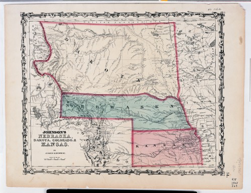 Johnson's Nebraska Dakota Colorado Kansas map